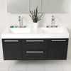 Fresca Opulento 54" Black Modern Double Sink Bathroom Vanity W/ Medicine Cabinet - FVN8013BW