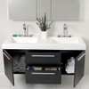Fresca Opulento 54" Black Modern Double Sink Bathroom Vanity W/ Medicine Cabinet - FVN8013BW