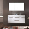 Fresca Opulento 54" White Modern Double Sink Bathroom Vanity W/ Medicine Cabinet - FVN8013WH