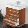 Fresca Livello 30" Teak Modern Bathroom Vanity W/ Medicine Cabinet - FVN8030TK