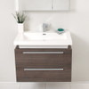 Fresca Medio 32" Gray Oak Modern Bathroom Vanity W/ Medicine Cabinet - FVN8080GO