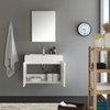 Fresca Vista 30" White Wall Hung Modern Bathroom Vanity W/ Medicine Cabinet - FVN8089WH