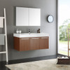 Fresca Vista 48" Teak Wall Hung Modern Bathroom Vanity W/ Medicine Cabinet - FVN8092TK