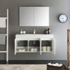 Fresca Vista 48" White Wall Hung Modern Bathroom Vanity W/ Medicine Cabinet - FVN8092WH