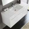 Fresca Vista 48" White Wall Hung Modern Bathroom Vanity W/ Medicine Cabinet - FVN8092WH