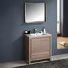 Fresca Allier 30" Gray Oak Modern Bathroom Vanity W/ Mirror - FVN8130GO