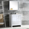 Fresca Allier 30" White Modern Bathroom Vanity W/ Mirror - FVN8130WH