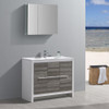 Fresca Allier Rio 40" Ash Gray Modern Bathroom Vanity W/ Medicine Cabinet - FVN8140HA