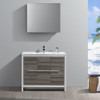 Fresca Allier Rio 40" Ash Gray Modern Bathroom Vanity W/ Medicine Cabinet - FVN8140HA