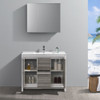 Fresca Allier Rio 40" Ash Gray Modern Bathroom Vanity W/ Medicine Cabinet - FVN8140HA