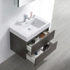 Fresca Valencia 30" Gray Oak Wall Hung Modern Bathroom Vanity W/ Medicine Cabinet - FVN8330GO