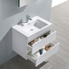 Fresca Valencia 30" Glossy White Wall Hung Modern Bathroom Vanity W/ Medicine Cabinet - FVN8330WH