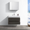Fresca Valencia 36" Gray Oak Wall Hung Modern Bathroom Vanity W/ Medicine Cabinet - FVN8336GO