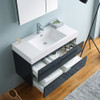 Fresca Valencia 40" Dark Slate Gray Wall Hung Modern Bathroom Vanity W/ Medicine Cabinet - FVN8342GG