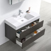 Fresca Valencia 40" Gray Oak Wall Hung Modern Bathroom Vanity W/ Medicine Cabinet - FVN8342GO