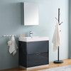 Fresca Valencia 30" Dark Slate Gray Free Standing Modern Bathroom Vanity W/ Medicine Cabinet - FVN8430GG