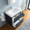 Fresca Valencia 30" Dark Slate Gray Free Standing Modern Bathroom Vanity W/ Medicine Cabinet - FVN8430GG