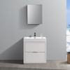 Fresca Valencia 30" Glossy White Free Standing Modern Bathroom Vanity W/ Medicine Cabinet - FVN8430WH