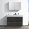 Fresca Valencia 48" Gray Oak Free Standing Double Sink Modern Bathroom Vanity W/ Medicine Cabinet - FVN8448GO-D