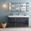 Fresca Valencia 60" Dark Slate Gray Free Standing Modern Bathroom Vanity W/ Medicine Cabinet - FVN8460GG