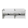 Fresca Mezzo 60" White Wall Hung Double Sink Modern Bathroom Cabinet - FCB8042WH