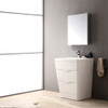 Fresca Milano 26" Glossy White Modern Bathroom Vanity W/ Medicine Cabinet - FVN8525WH