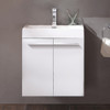 Fresca Alto 23" White Modern Bathroom Cabinet W/ Integrated Sink - FCB8058WH-I