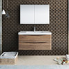 Fresca Tuscany 40" Rosewood Wall Hung Modern Bathroom Vanity W/ Medicine Cabinet - FVN9040RW