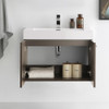 Fresca Vista 30" Gray Oak Wall Hung Modern Bathroom Cabinet W/ Integrated Sink - FCB8089GO-I