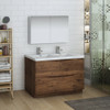 Fresca Tuscany 48" Rosewood Free Standing Double Sink Modern Bathroom Vanity W/ Medicine Cabinet - FVN9148RW-D