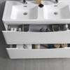 Fresca Tuscany 48" Glossy White Free Standing Double Sink Modern Bathroom Vanity W/ Medicine Cabinet - FVN9148WH-D