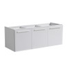 Fresca Vista 48" White Wall Hung Double Sink Modern Bathroom Cabinet - FCB8092WH-D