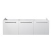 Fresca Vista 60" White Wall Hung Single Sink Modern Bathroom Cabinet - FCB8093WH