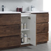 Fresca Lazzaro 60" Rosewood Free Standing Double Sink Modern Bathroom Vanity W/ Medicine Cabinet - FVN93-241224RW-D