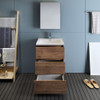 Fresca Lazzaro 24" Rosewood Free Standing Modern Bathroom Vanity W/ Medicine Cabinet - FVN9324RW
