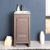 Fresca Allier 16" Gray Oak Modern Bathroom Cabinet W/ Sink - FCB8118GO-I