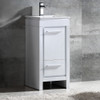 Fresca Allier 16" White Modern Bathroom Cabinet W/ Sink - FCB8118WH-I