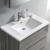 Fresca Lazzaro 30" Glossy Ash Gray Free Standing Modern Bathroom Vanity W/ Medicine Cabinet - FVN9330HA