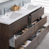Fresca Lazzaro 72" Rosewood Free Standing Double Sink Modern Bathroom Vanity W/ Medicine Cabinet - FVN93-3636RW-D