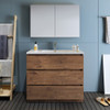 Fresca Lazzaro 42" Rosewood Free Standing Modern Bathroom Vanity W/ Medicine Cabinet - FVN9342RW