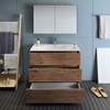 Fresca Lazzaro 42" Rosewood Free Standing Modern Bathroom Vanity W/ Medicine Cabinet - FVN9342RW