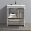 Fresca Allier Rio 30" Ash Gray Modern Bathroom Cabinet W/ Sink - FCB8130HA-I