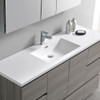 Fresca Lazzaro 60" Gray Wood Free Standing Single Sink Modern Bathroom Vanity W/ Medicine Cabinet - FVN9360MGO-S