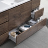 Fresca Lazzaro 60" Rosewood Free Standing Single Sink Modern Bathroom Vanity W/ Medicine Cabinet - FVN9360RW-S