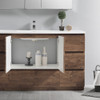 Fresca Lazzaro 60" Rosewood Free Standing Single Sink Modern Bathroom Vanity W/ Medicine Cabinet - FVN9360RW-S