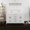 Fresca Imperia 60" Glossy White Free Standing Double Sink Modern Bathroom Vanity W/ Medicine Cabinet - FVN9460WH-D