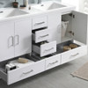 Fresca Imperia 60" Glossy White Free Standing Double Sink Modern Bathroom Vanity W/ Medicine Cabinet - FVN9460WH-D