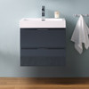 Fresca Valencia 24" Dark Slate Gray Wall Hung Modern Bathroom Vanity - FCB8324GG-I