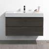 Fresca Valencia 40" Gray Oak Wall Hung Modern Bathroom Vanity - FCB8342GO-I