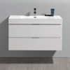 Fresca Valencia 40" Glossy White Wall Hung Modern Bathroom Vanity - FCB8342WH-I